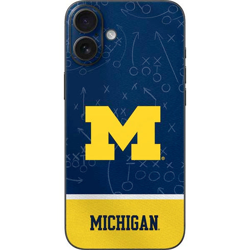 University of Michigan Jersey Split iPhone 16 Plus Skin